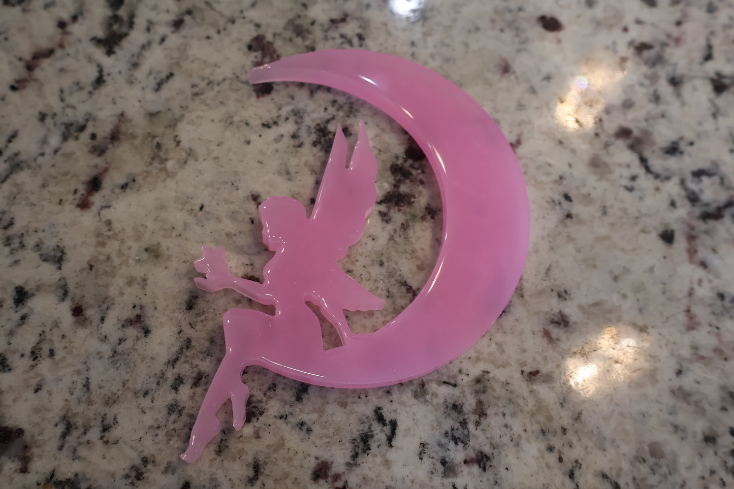 Resin Decoration - Faerie Sitting Atop The Moon