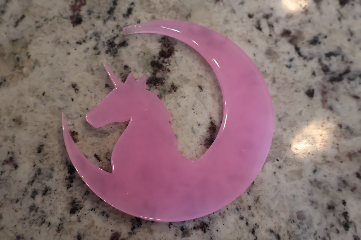 Resin Decoration - Unicorn Sitting Atop The Moon